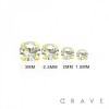 CLEAR ROUND CZ PRONG SET NOSE PIN PACKAGE 316L SURGICAL STEEL